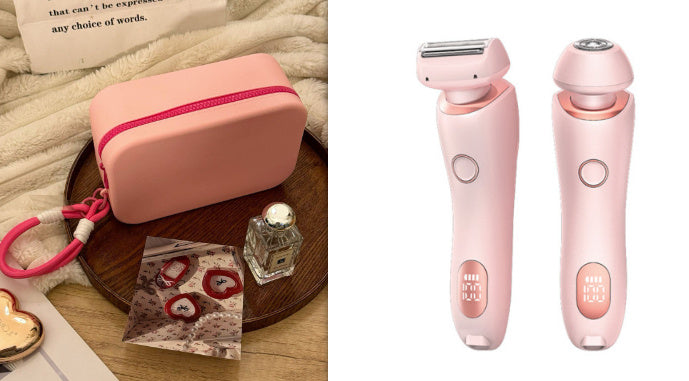 Épilateur 2 en 1, tondeuse rechargeable USB pour femmes, rasoir pour le corps, le visage, les jambes, les aisselles, le bikini, les mains et le pubis.