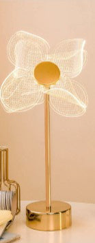 Lampe de table décorée de fleurs pour la chambre à coucher, c'est chaleureux