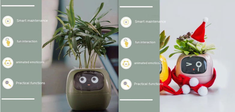 Planificateur Intelligent Amusement Inépuisable Plus de 49 Expressions Riches 7 Capteurs Intelligents et Puces AI Facilitent et Rendent Agréable la Culture des Plantes