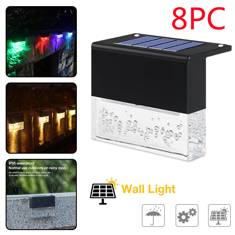 Lumière solaire LED RGB étanche pour les marches et les clôtures.
