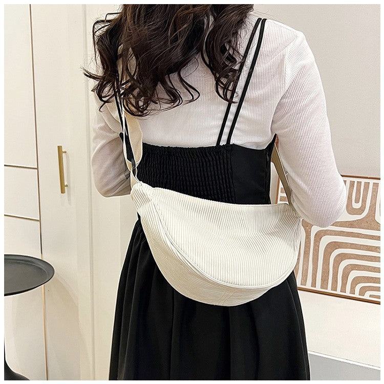 Sac à dos dumpling croisé de grande capacité automnal