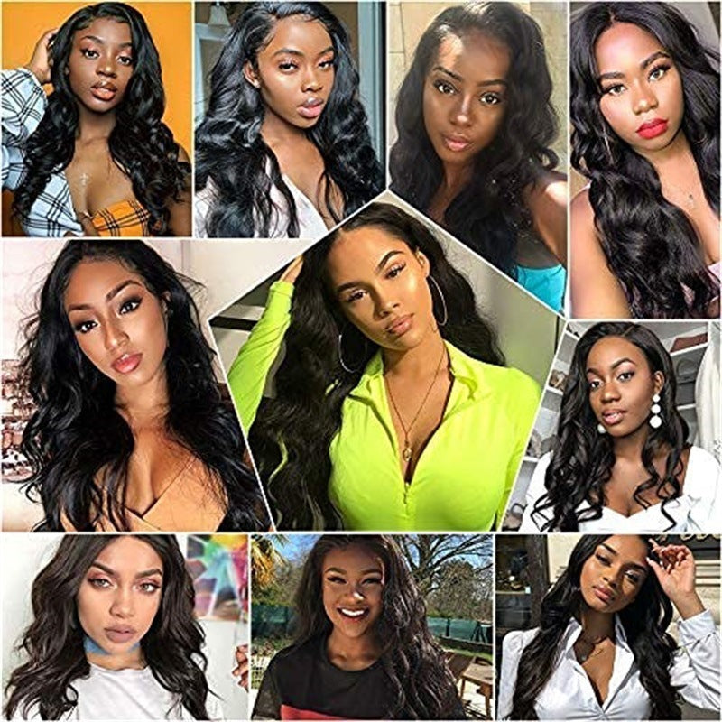 Cheveux longs et ondulés à la mode pour femmes au milieu du corps