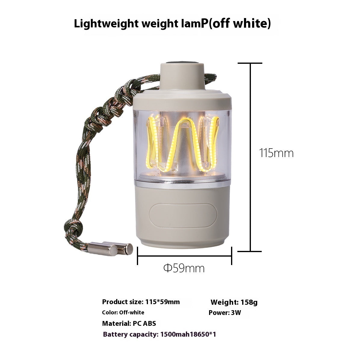Lampe de camping légère et décorative pour l'extérieur