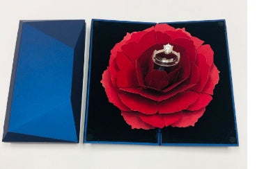 Coffret cadeau rotatif pour bague de fiançailles, nœud de Saint-Valentin, Tanabata