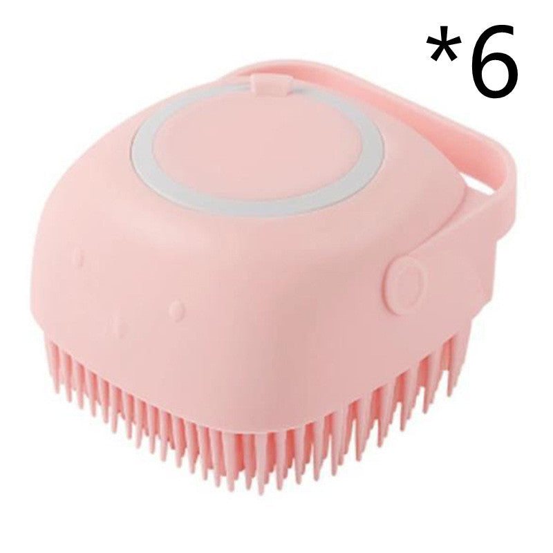 Gants de bain en silicone pour chien avec brosse de massage, outil de nettoyage pour animaux de compagnie, brosse à peigne pour chien, peut verser du shampooing, fournitures de toilettage pour chien.