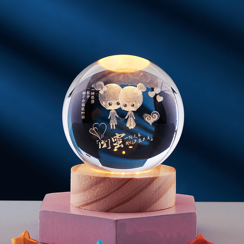 Lampe de nuit en forme de système solaire sculpté en 3D, lumineuse, idéale pour la chambre à coucher, cadeau de festival et pour les enfants.
