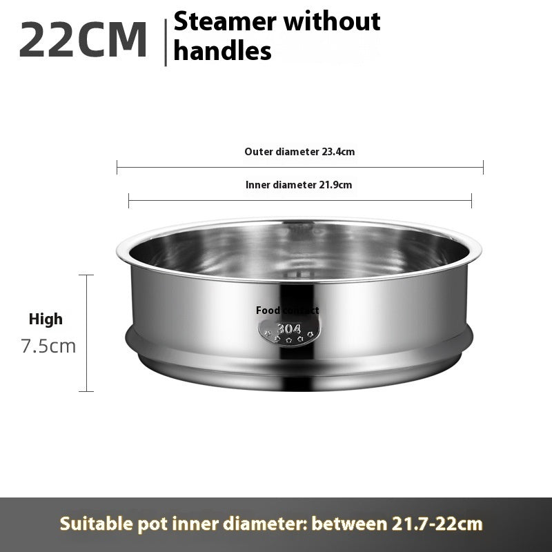 Râtelier de cuisson à vapeur universel en acier inoxydable 304 avec poignée pour chaudière électrique.