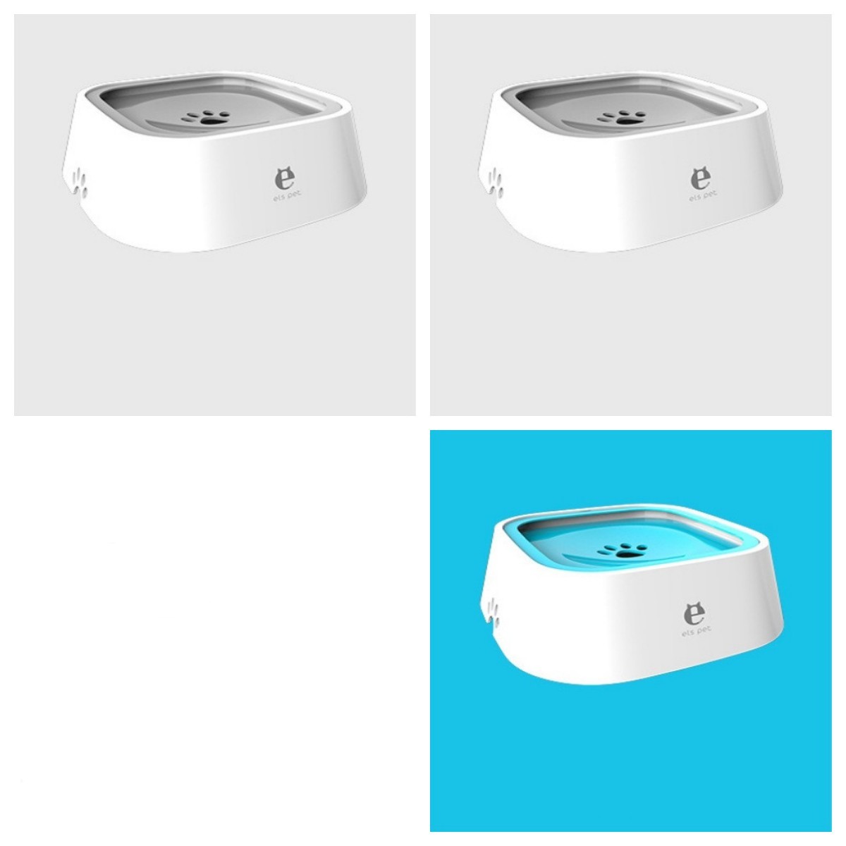 1,5 L Bol d'eau pour chat et chien, bol flottant transporté, distributeur d'eau anti-débordement, fontaine pour animaux, fournitures pour chiens en ABS et PP.
