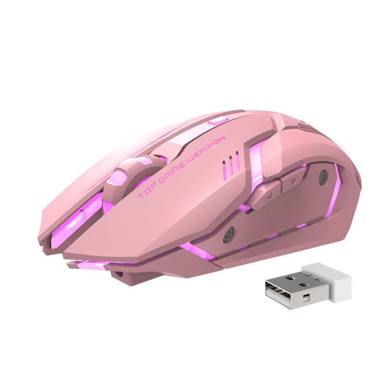 Souris de jeu silencieuse à chargement sans fil