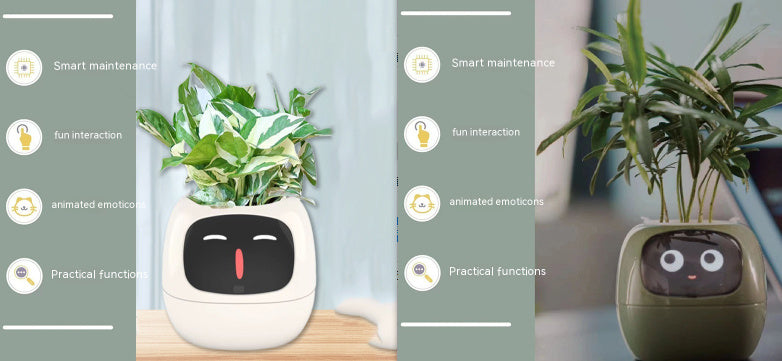 Planificateur Intelligent Amusement Inépuisable Plus de 49 Expressions Riches 7 Capteurs Intelligents et Puces AI Facilitent et Rendent Agréable la Culture des Plantes