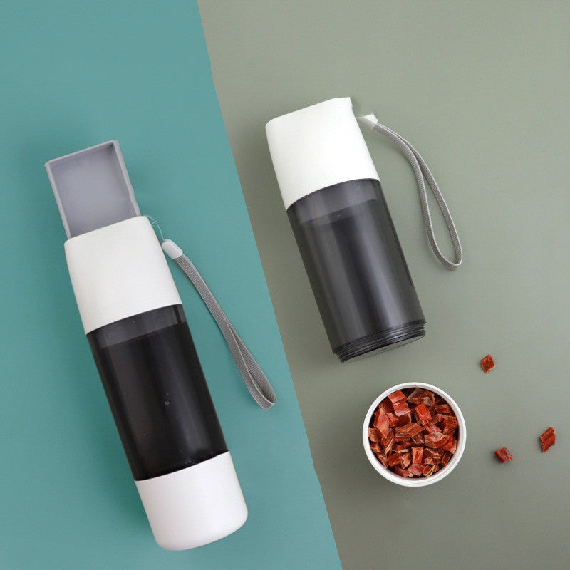 Bouteille d'eau portable pour chien 350 ml, conteneur d'eau et de nourriture pour animaux de compagnie, bol de nourrissage, bols de boisson pour voyages en extérieur, distributeur d'eau.