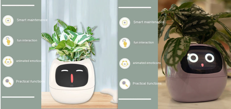 Planificateur Intelligent Amusement Inépuisable Plus de 49 Expressions Riches 7 Capteurs Intelligents et Puces AI Facilitent et Rendent Agréable la Culture des Plantes
