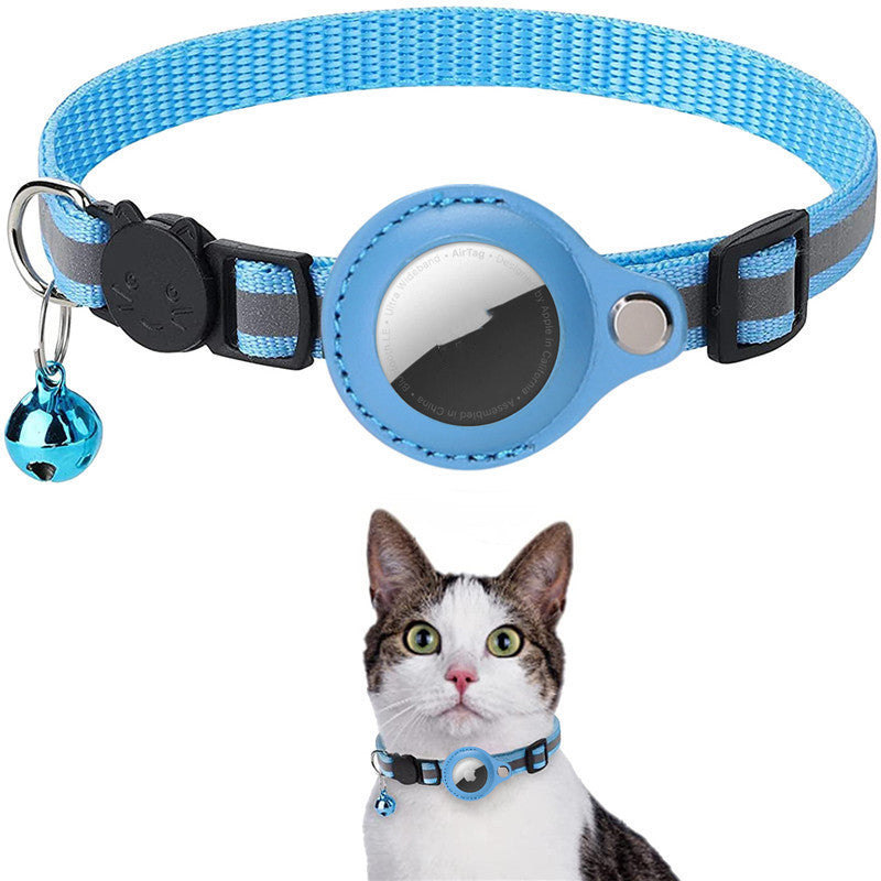 Étui de protection étanche pour collier réfléchissant pour Airtag, Air Tag, Airtags, couverture protectrice pour chat, chien, chaton, chiot, collier en nylon.