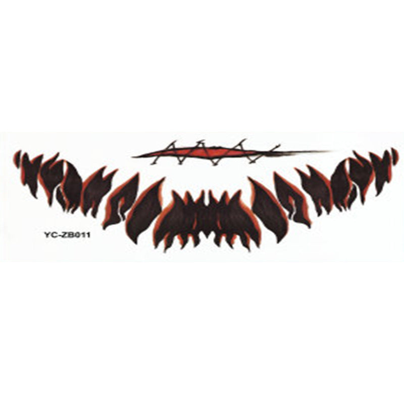 Nouveau produit Halloween autocollant de tatouage de bouche lèvres effrayantes décoration bricolage