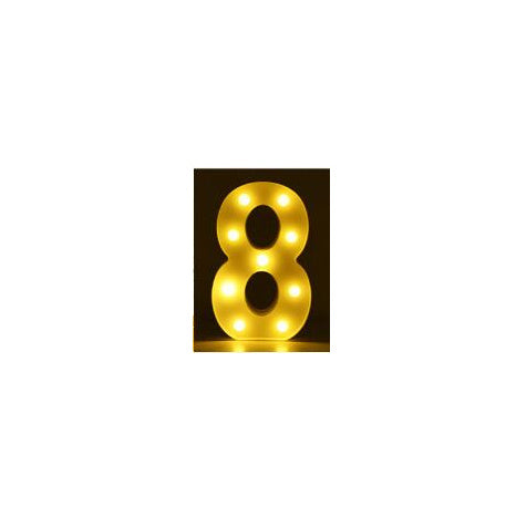 Veilleuse LED lumineuse avec lettres et chiffres de l'alphabet anglais, lampe à piles, décoration romantique pour mariage, fête de Noël