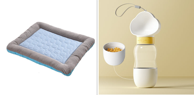 Tapis de refroidissement pour animaux de compagnie pour chiens, chats, chiots et chatons, matelas frais, couverture pour animaux de compagnie en matériau en soie glacée, doux pour le sommeil d'été, bleu, respirant.