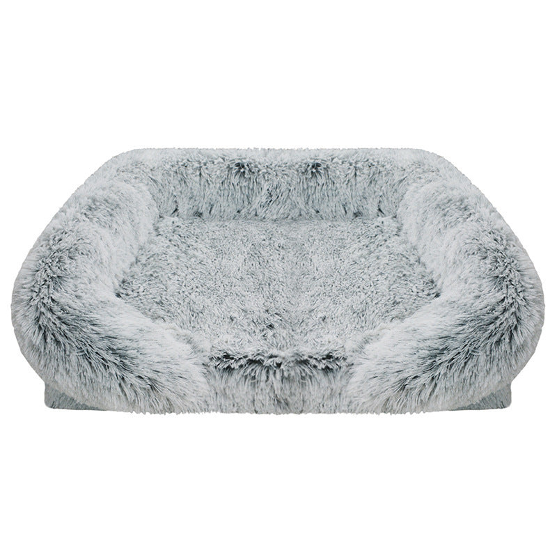 Niche carrée amovible et lavable pour animaux de compagnie