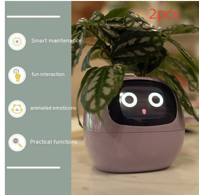 Planificateur Intelligent Amusement Inépuisable Plus de 49 Expressions Riches 7 Capteurs Intelligents et Puces AI Facilitent et Rendent Agréable la Culture des Plantes