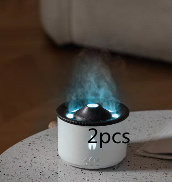 Nouveau diffuseur d'huiles essentielles ultrasonique créatif de machine d'aromathérapie à vapeur de volcan, humidificateur à flamme de méduse.