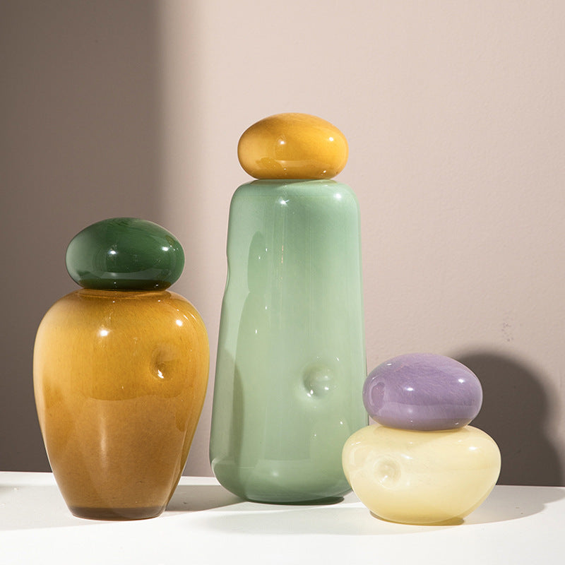 Décoration de vase recouvert de ruban de bonbons simple