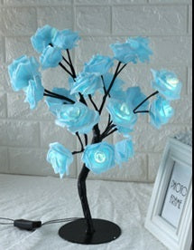 Lampe de table LED en forme d'arbre rose, petite lampe d'arbre, lampe de modélisation.