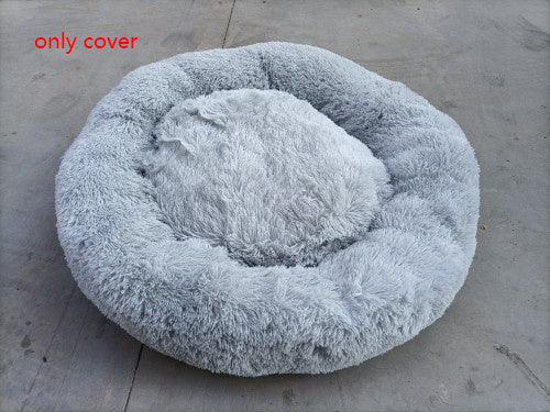 Tapis d'hiver chaud pour chien en peluche et rond