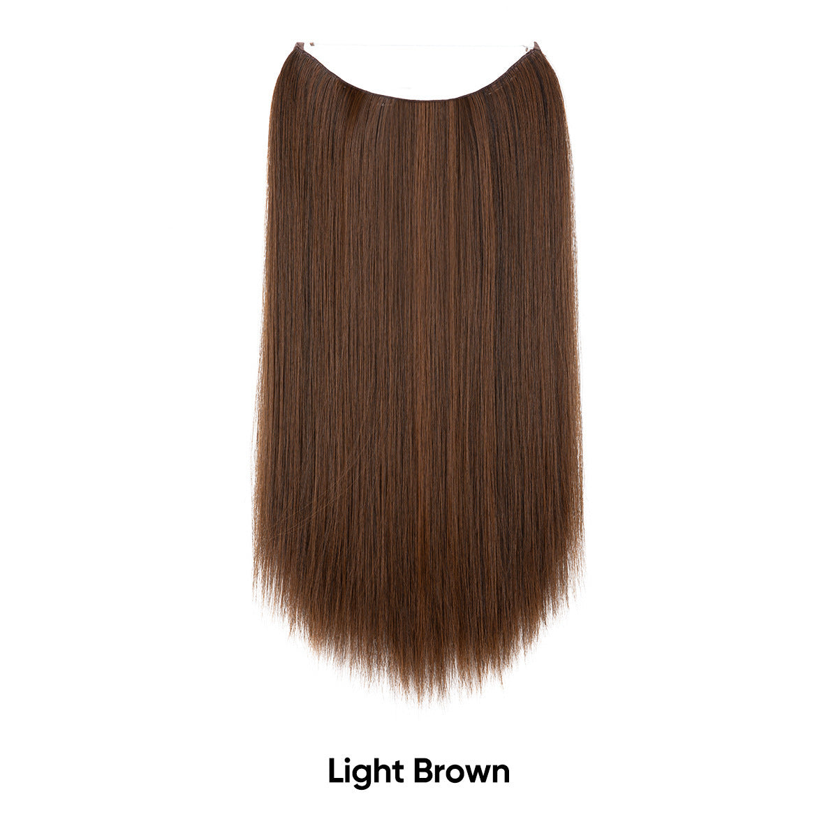 Extension de cheveux invisible lisse multicolore dégradée réglable en une seule pièce pour femme