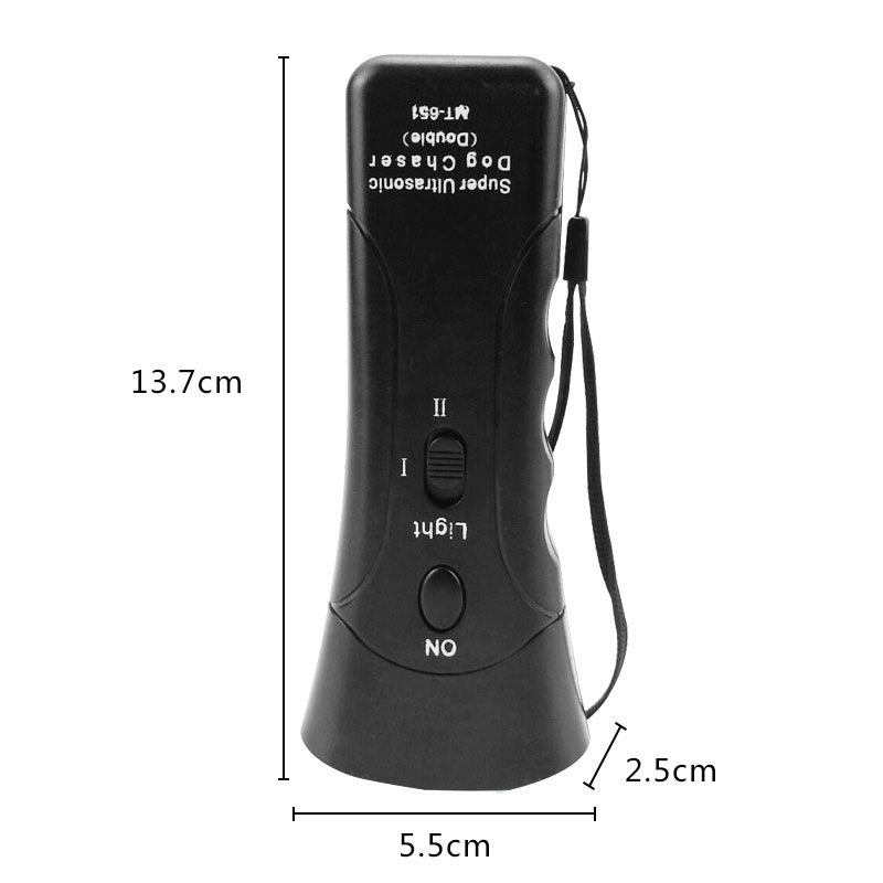 Dispositif de formation pour chiens anti-aboiement 3-en-1, répulsif ultrasonique pour chiens, lampe de poche à LED.