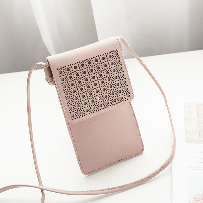 Sac à bandoulière pour téléphone portable avec fenêtre transparente et écran tactile, mini sac à main pour téléphone portable, pochette DIN889