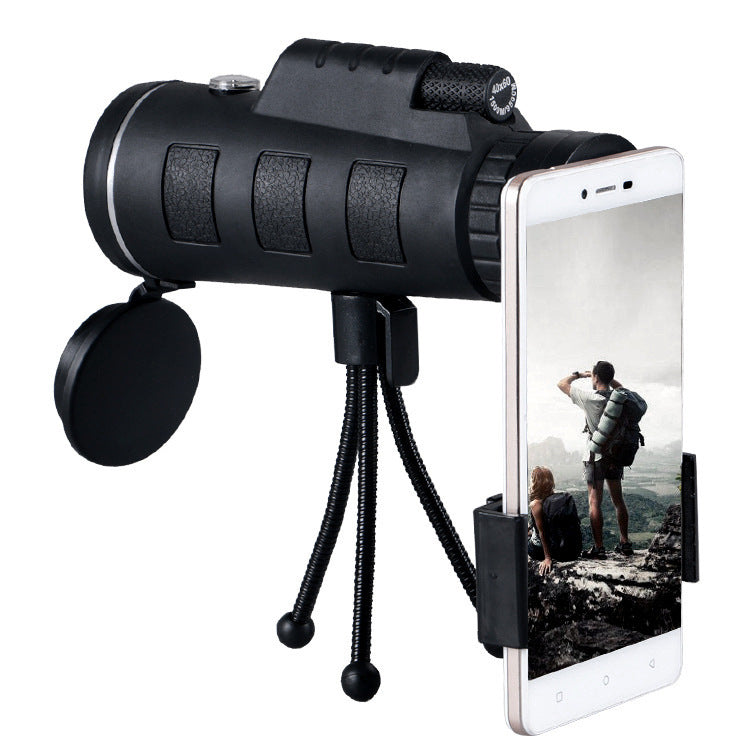 Compatible avec Apple, télescope monoculaire zoom avec clip pour téléphone et trépied.