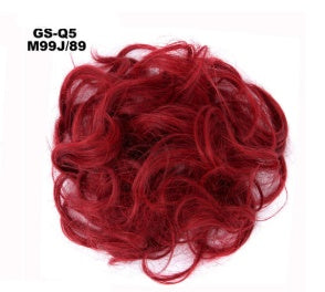Europe, Japon et Corée du Sud populaires chignon naturel moelleux cordon cheveux bouclés boule tête cheveux anneau ensemble de cheveux accessoires de cheveux féminins cheveux en fibre chimique