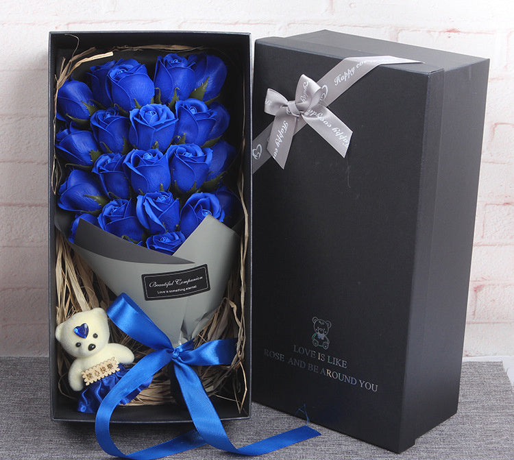 Nouveau cadeau de Noël 23 pièces oursons fleur de savon