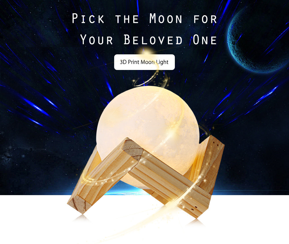 Lampe impression Clair de Lune Cadeau Saint Valentin Noël