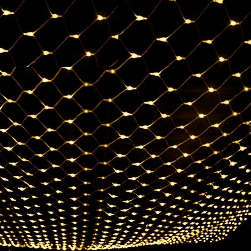 Guirlandes lumineuses de Noël, éclairage extérieur étanche en filet de poisson, pleines d'étoiles, éclairage de vacances, éclairage de mariage, lumières décoratives.
