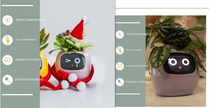Planificateur Intelligent Amusement Inépuisable Plus de 49 Expressions Riches 7 Capteurs Intelligents et Puces AI Facilitent et Rendent Agréable la Culture des Plantes