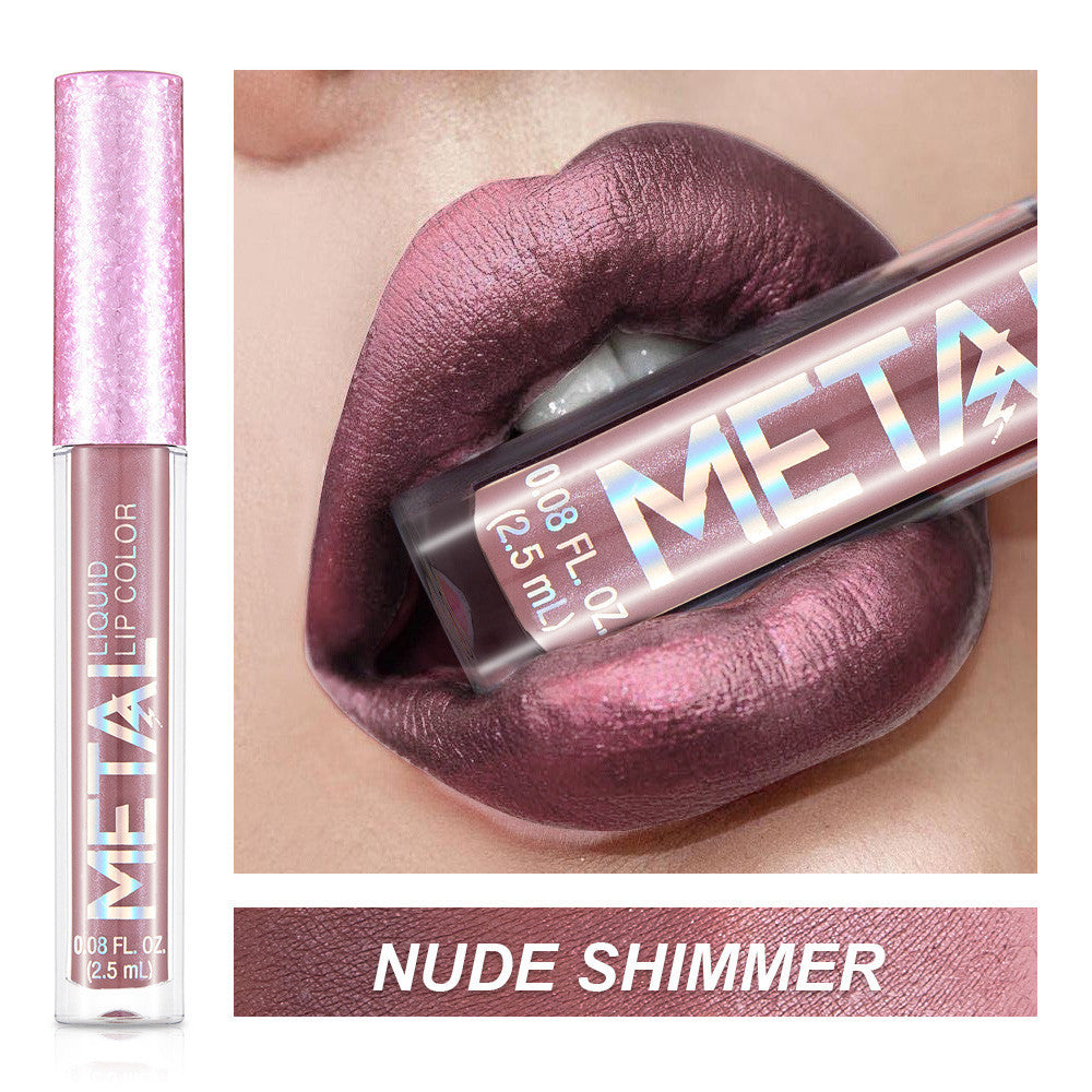 Gloss à lèvres métallique