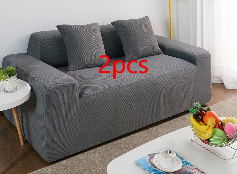 Housse de canapé en polaire imperméable de couleur unie pour salon 1 2 3 4 places