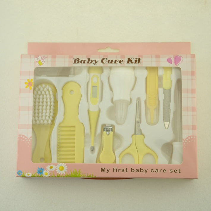 Thermomètre maternel et infantile Alimentation Nasal Soins nasaux Ensemble de 10 pièces Pince de manucure pour bébé Ensemble de coupe-ongles