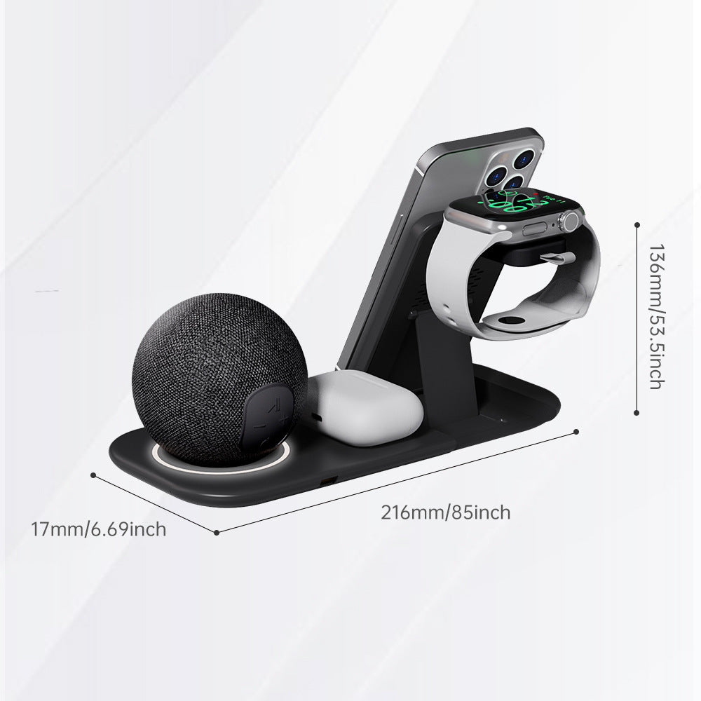Horloge de réveil à lumière ambiante à bruit blanc multifonctionnelle avec haut-parleur Bluetooth