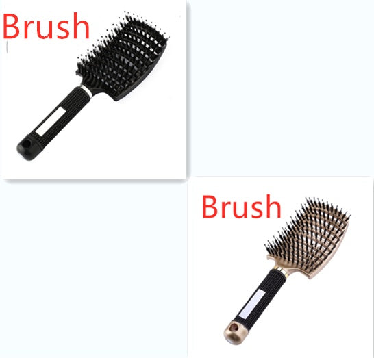 Brosse à cheveux Anti Klit Brushy Haarborstel pour femmes, brosse démêlante, poils en nylon, massage du cuir chevelu, brosse à teaser.