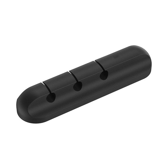 Organisateur de câbles de bureau en silicone avec enrouleur USB, clips multifonctions, protecteur de câbles pour écouteurs filaires.