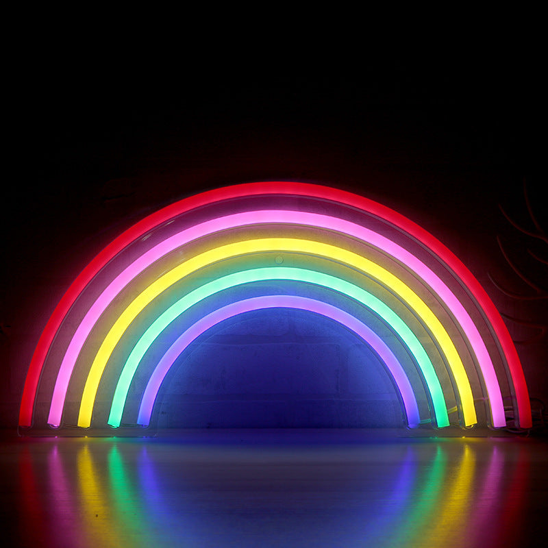 Lumière néon LED, panneau arrière en acrylique, lumière de décoration de chambre.