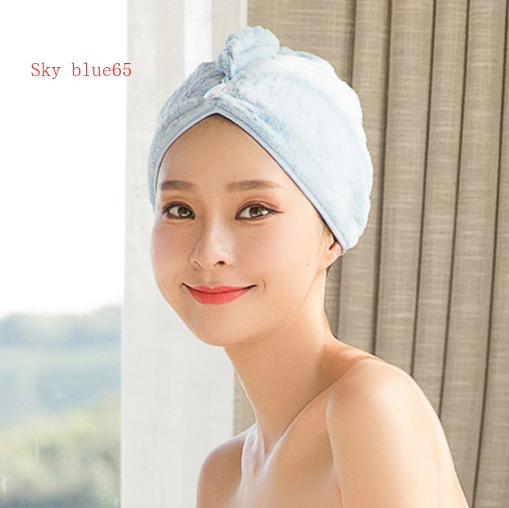 Bonnet de sèche-cheveux pour femme, serviette absorbante pour cheveux secs