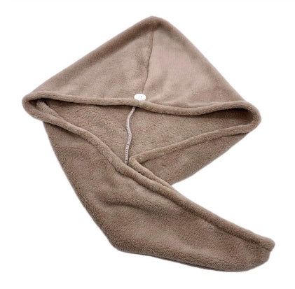 Bonnet de sèche-cheveux pour femme, serviette absorbante pour cheveux secs