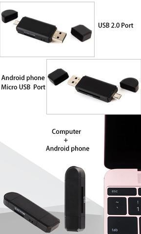 Lecteur de carte multi-fonction intelligent trois-en-un