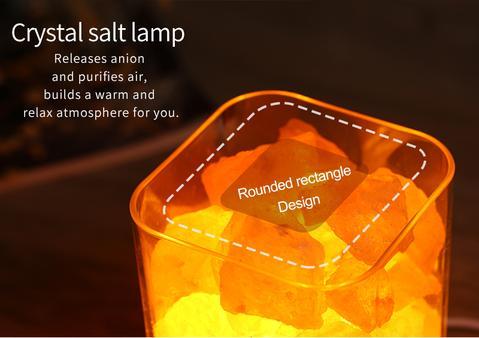Lampe LED en cristal USB en sel de l'Himalaya