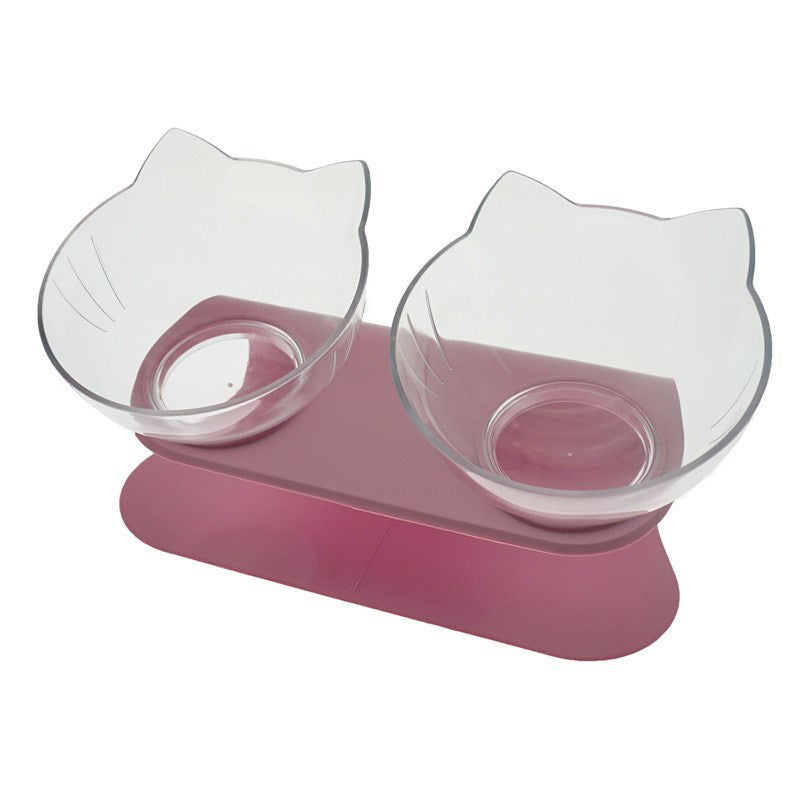 Bol à nourriture pour chat à double bol protège les vertèbres cervicales.