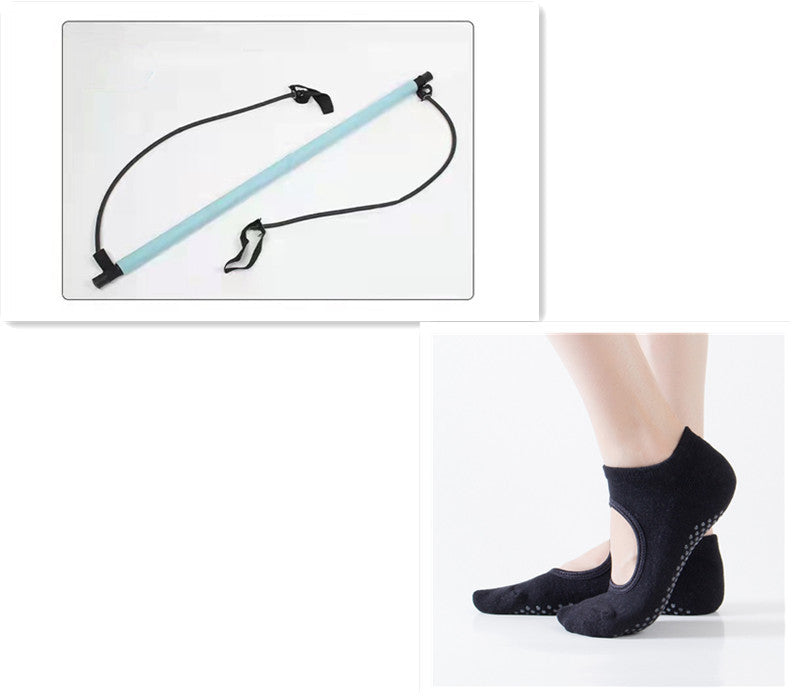 Bâton d'étirement Pilates Yoga Home Stretch Training Puller Bâton de fitness multifonctionnel