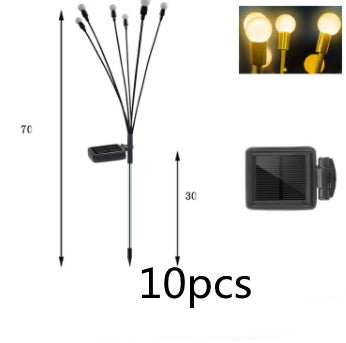 Lumière solaire Firefly de simulation pour décoration de jardin extérieur, lampe de paysage, décor de Noël, lumières LED solaires, lumières de jardin extérieur.