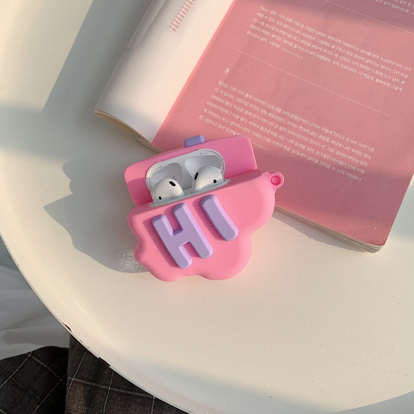 Étui AirPod 2 3D HI BYE Nuage Lettre Dessin Animé Souple Silicone Étuis Écouteurs Sans Fil Pour Étui Airpods Couverture Mignonne